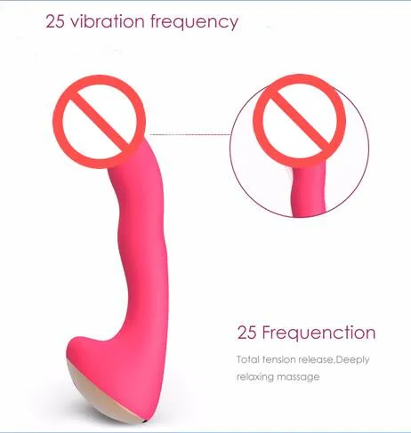 Wasserdicht 25 Geschwindigkeiten USB AV Vibratoren Zauberstäbe Erotik Weibliches Körpermassagegerät Wiederaufladbarer Silikon Schlangenvibrator Sexspielzeug für Frauen Farben