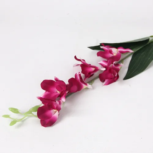 10 Stück künstlicher Orchideenblatt-Zweig für Hochzeit, Zuhause, Büro, Hotel, Brautstrauß, Dekoration, 3 Farben zur Auswahl