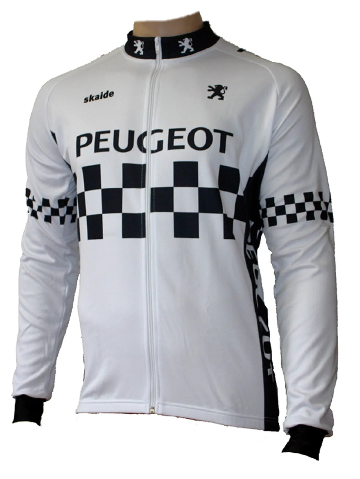 2024 Sonbahar Erkekler Peugeot Beyaz Bisiklet Jersey Bisiklet Egzersiz Kıyafetleri İnce Fitil Gömlekler Uzun Kollu 2xs-6xl
