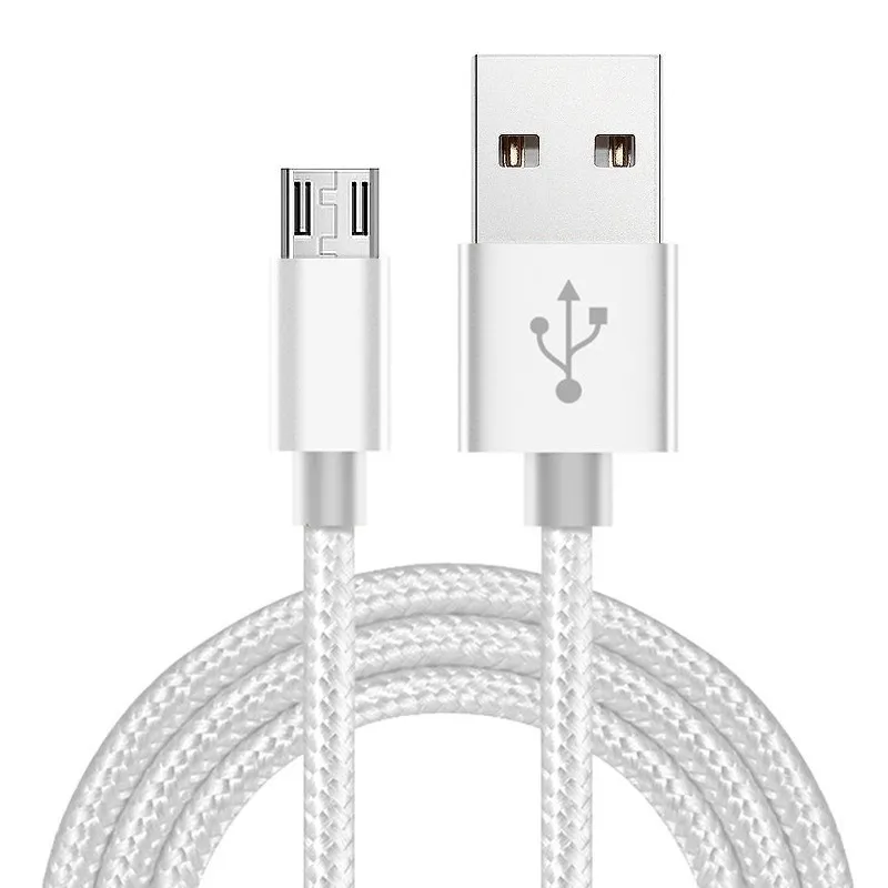 Cables de aleación trenzada de tela rápida cable de cargador de datos usb micro de 5 pines para samsung s6 s7 edge teléfono android 1m 2m 3m