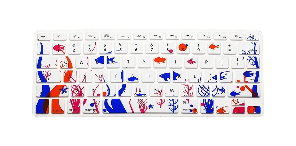 Silicone fleur décalcomanie arc-en-ciel clavier couverture clavier peau protecteur pour Apple Mac Macbook Pro 13 15 17 Air 13 Retina 13 mise en page US