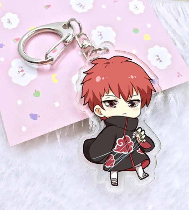 Gut ein Anime -Acryl -Doppelanhänger Keychain KR188 Keychains Mix bestellen 20 Stück pro Lot3401995