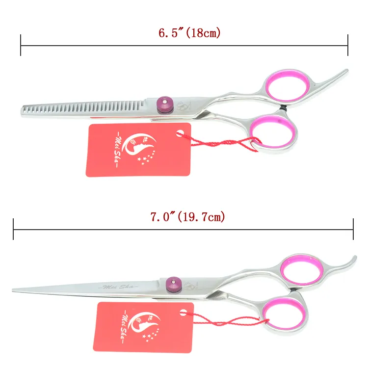 7.0Inch Meisha Japan 440C Tesoura Professional Pet Grooming Scissors Set Cat/Pet/Dog Straight & Thinning & Curved Shears .HB0055