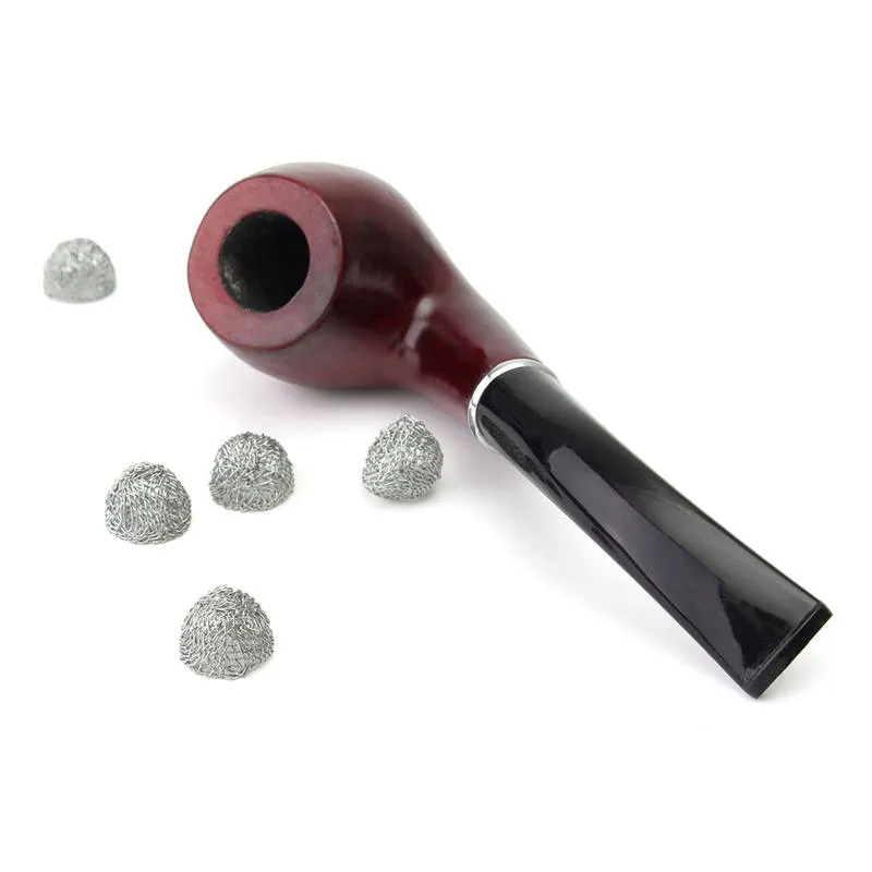 Toptan-1 adet / grup 13-20mm Gümüş Kase Şekli Tütün Sigara Boru Metal Filtre Yanma Destek Net Filtre Sigara Boru Ekranları