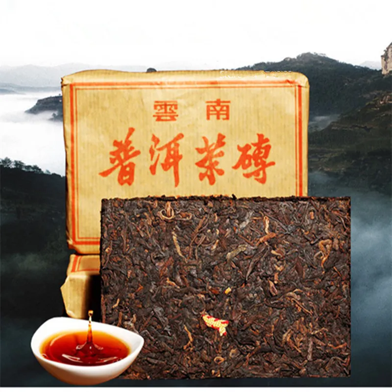Yunnan Organic Puer 100g Antique Cooked Puerh Brick Tea Oldest Tree Ripe Puer W/ Natural Taste