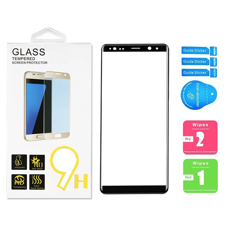 Voor Samsung Galaxy Note 10 S10 S9 Plus Volledige Cover Tempered Glass 3D Curved Screen Protector Volledige oppervlaktescherm Cover Film met pakket