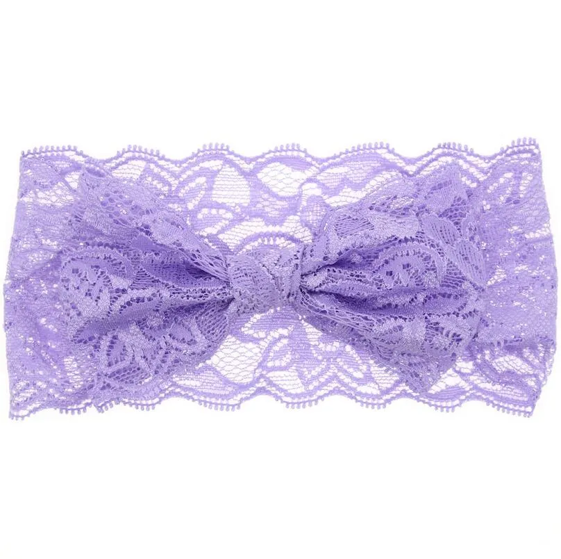 Högkvalitativ Hot Child Lace Unilateral Bow Slips med Baby Headdress Head Flower DMTG081 