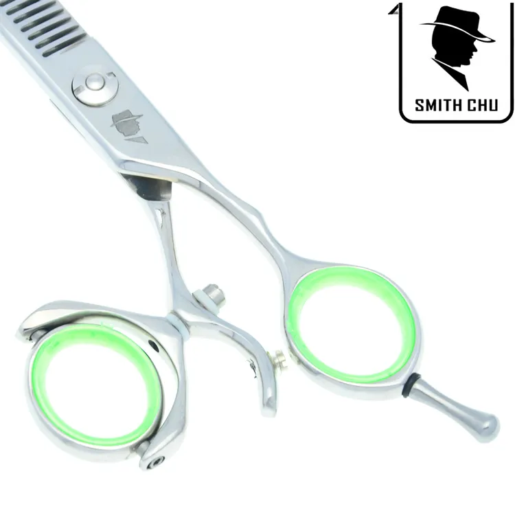 6.0Inch 2017 New SMITH CHU Hot Selling Hair Scissors Hair Thinning Barber Scissors Hairdressing Salon Shears 360 Degree Rotation, LZS0123