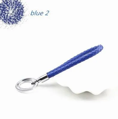 Good A++ Fashion retro leather knit leather car key chain can be printed LOGO KR347 Keychains a 