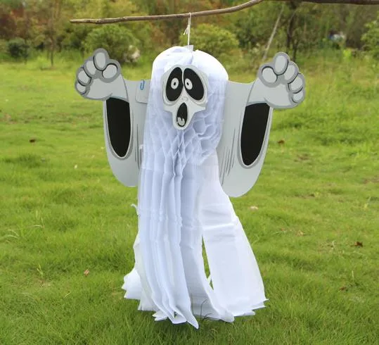 Ужасный 3D призрак Хэллоуин Декор Декор Паучинка Сота для призрака, висячий фестиваль, магазин вечеринки, Маркт призрачный дом пасхальное украшение бело