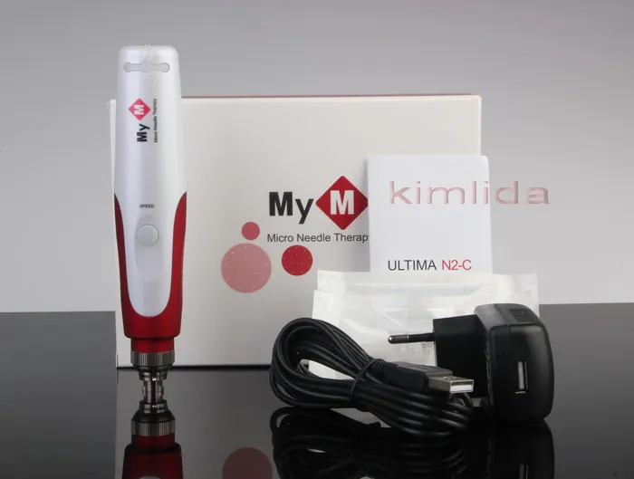 Electric Derma Pen Stamp Auto Micro Needle Roller Anti Aging Skin Therapy Wand MYM derma pen