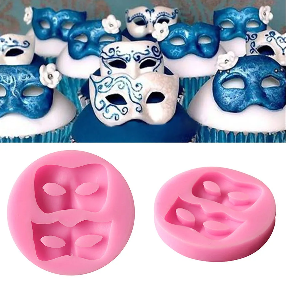 Maschera 3D Stampo fondente in silicone Decorazione torte Stampi cottura al cioccolato Sugarcraft E00709