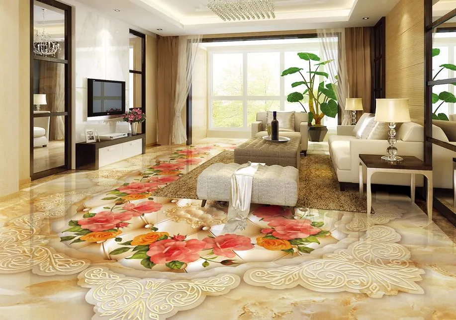 3d floor wallpaper Pattern Marble Parquet wallpapers for living room customize 3d stereoscopic 3d floor murals wallpaper