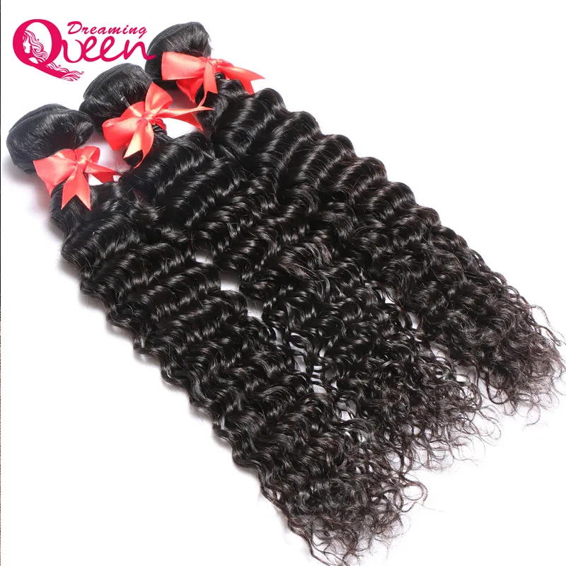 Unprocessed Brazilian Virgin Human Hair Deep Wave Hair Extensions 3 Bundles With 13x4 Lace Frontal Bleached Knots Natural Hairline7811626