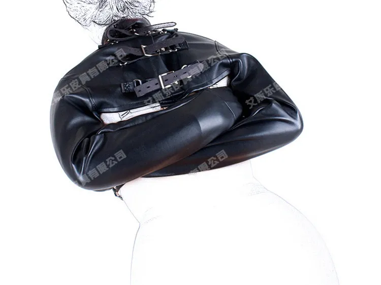 New Bdsm Sex Products Sex Toys Bondage Black Sofe Leather Adjustable Bolero Straitjacket Shackle dress