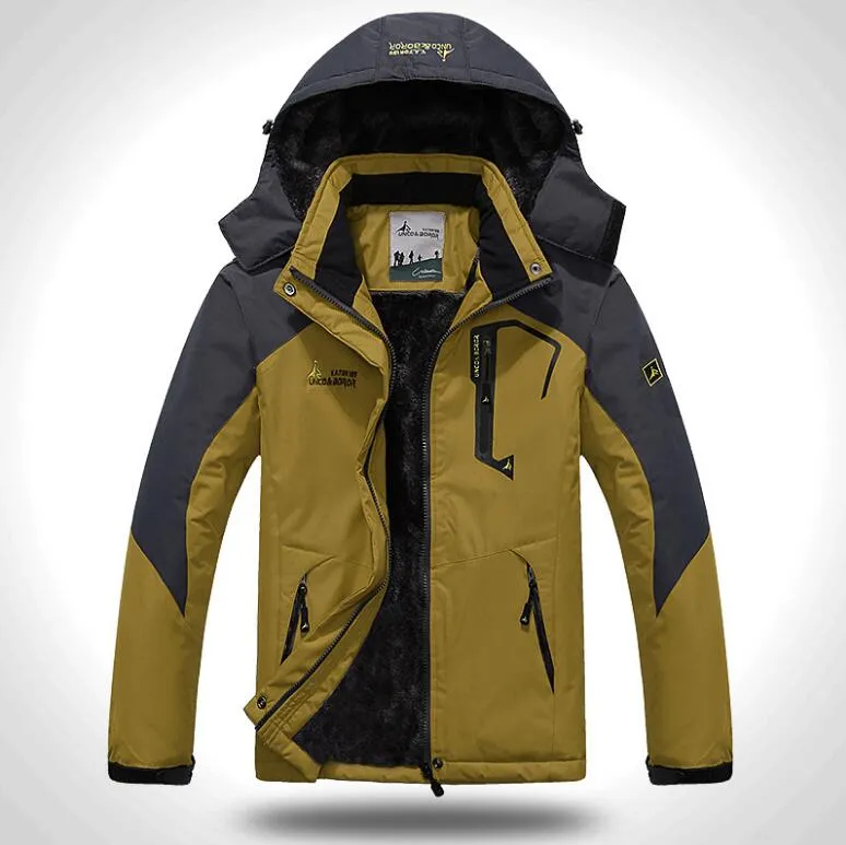 2017 Men's Winter Inner Fleece Waterproof Jacket Outdoor Sport Warm Brand Coat Hiking Camping Trekking Skiing Male Jackets