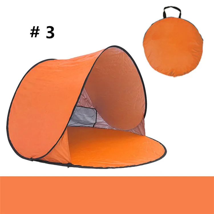 DHK /フェデックスクイックオートオープンハイキングテントアウトドアキャンプシェルター50+ UV保護テントビーチトラベルローホーム多色