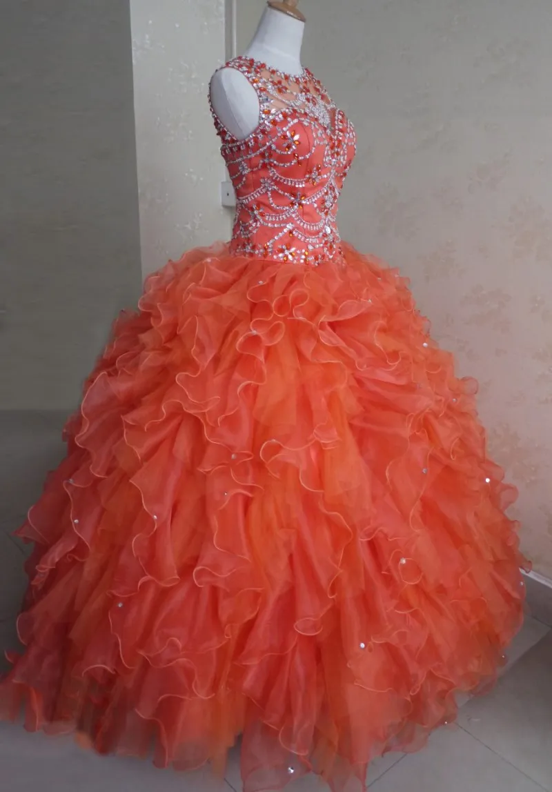 Vestido de debutante best sale laranja