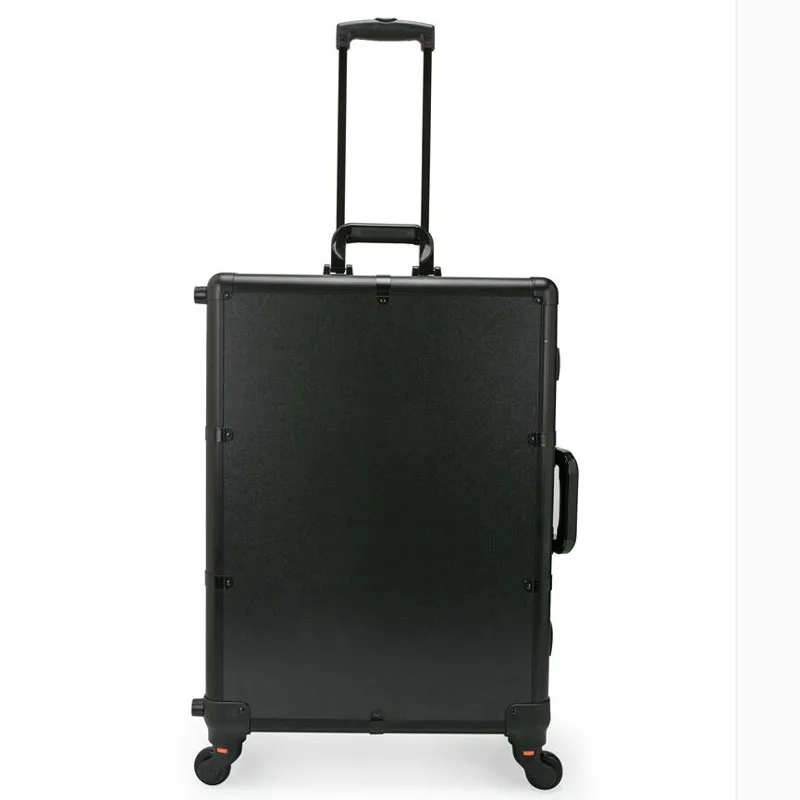 Makeup Artist Train Box with LED Lights Station Trolley Studio Wheeled Case with Legs Cosmetic Case with Universal wheels8878501