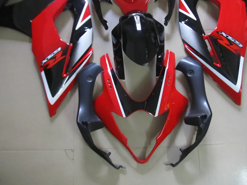 Injektionsgjutning 100% passform för Suzuki GSXR 1000 2005 2006 Röd svart Motorcykel Fairing Kit GSXR1000 05 06 UT31