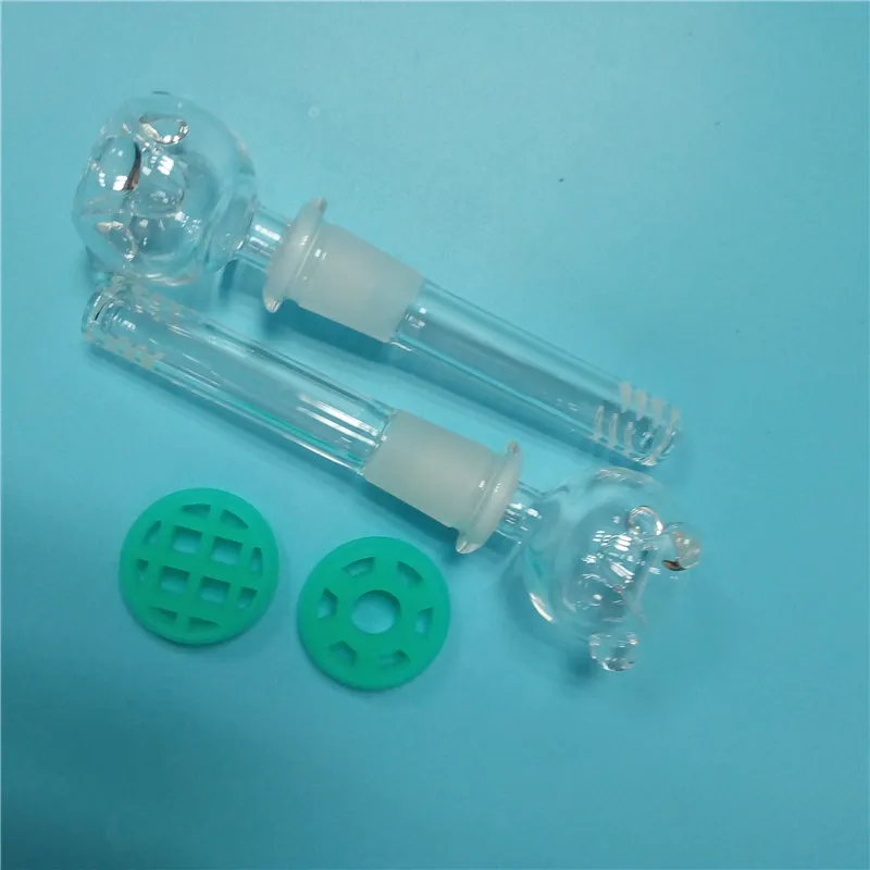 Glow In Dark Green Mini Silicone Water Bongs Dix Couleurs Avec 14mm Verre Set Pipes À Eau Bangs Incassables Bubbler Pipes