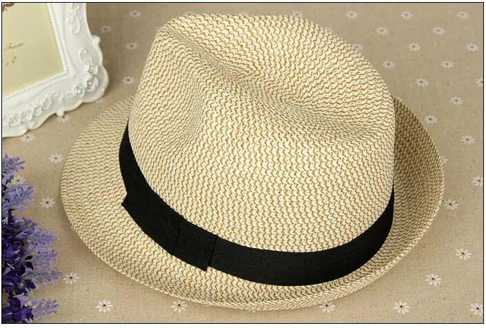 Moda Para Plaża Czapki Damskie Męskie Unisex Neon Brim Sun Słomiany Panama Hat Dream DH12 Cap