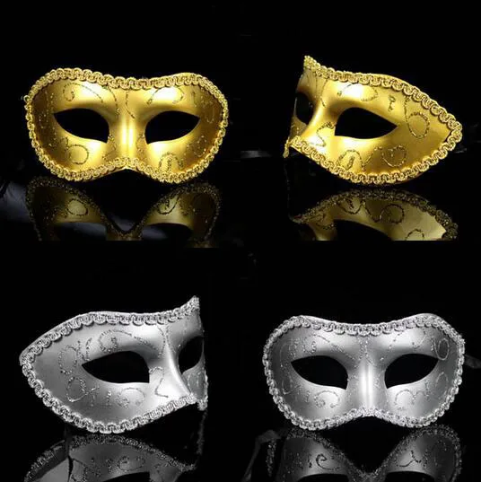 Halloween Masque de mascarade pour hommes et femmes Déguisements Masques vénitiens Masques de mascarade Demi-masque en plastique En option Multicolore G601