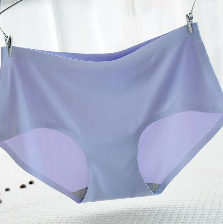 Navire libre Un morceau de fesses respirantes sans couture Culottes pour femmes Fil de glace à sertir de haute qualité Culottes féminines en coton NP001