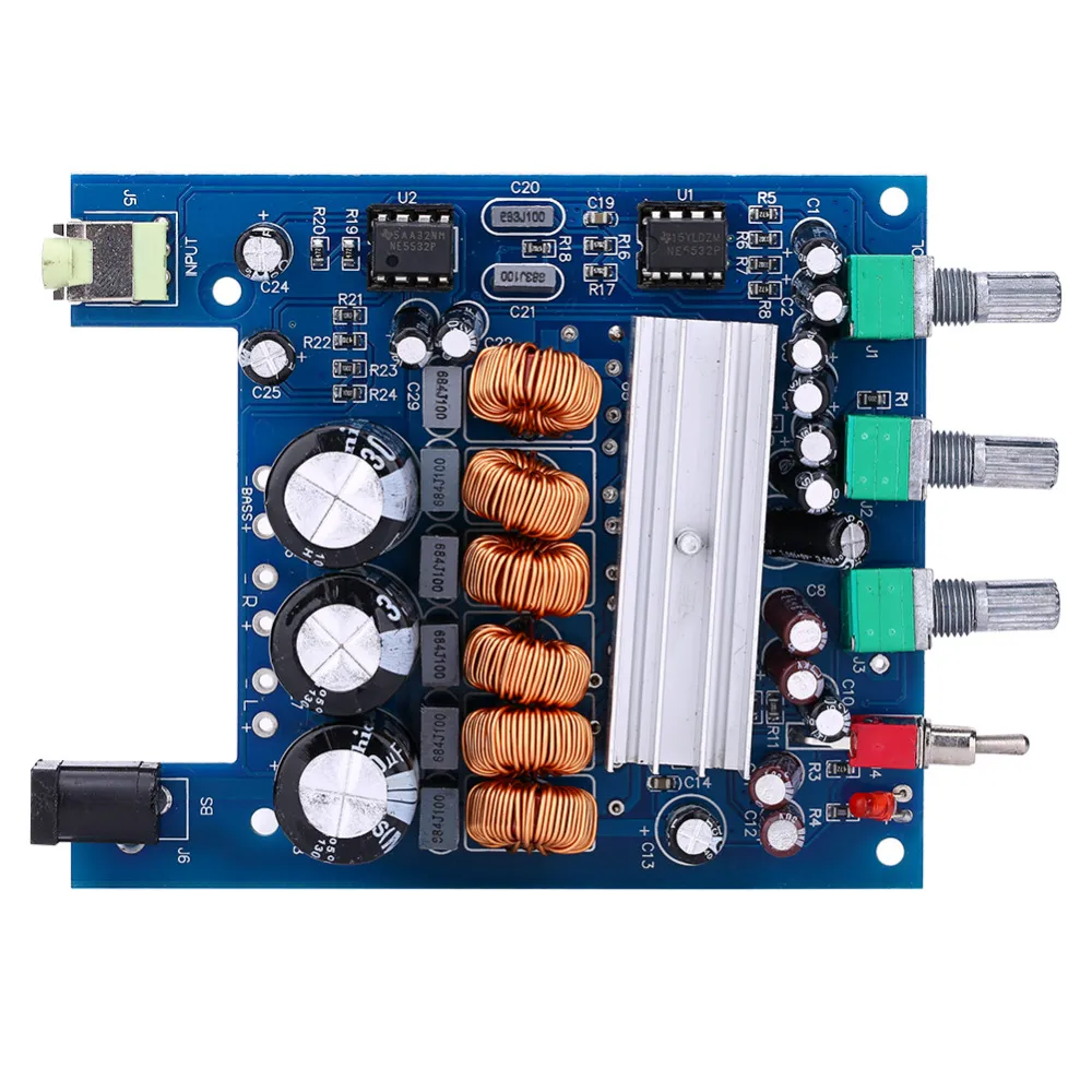 Freeshipping Audio HiFi TPA3116 Amplifier Board High Power Digital Amplifier Board Learning Board