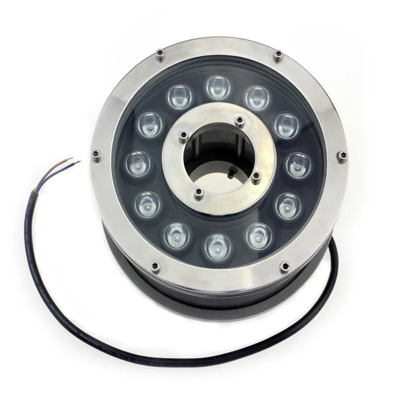 2 pièces AC/DC24V LED lumière de fontaine 12 W IP68 étanche lumière sous-marine lumière de piscine piscine RGB LED lumières d'étang éclairage Submersible