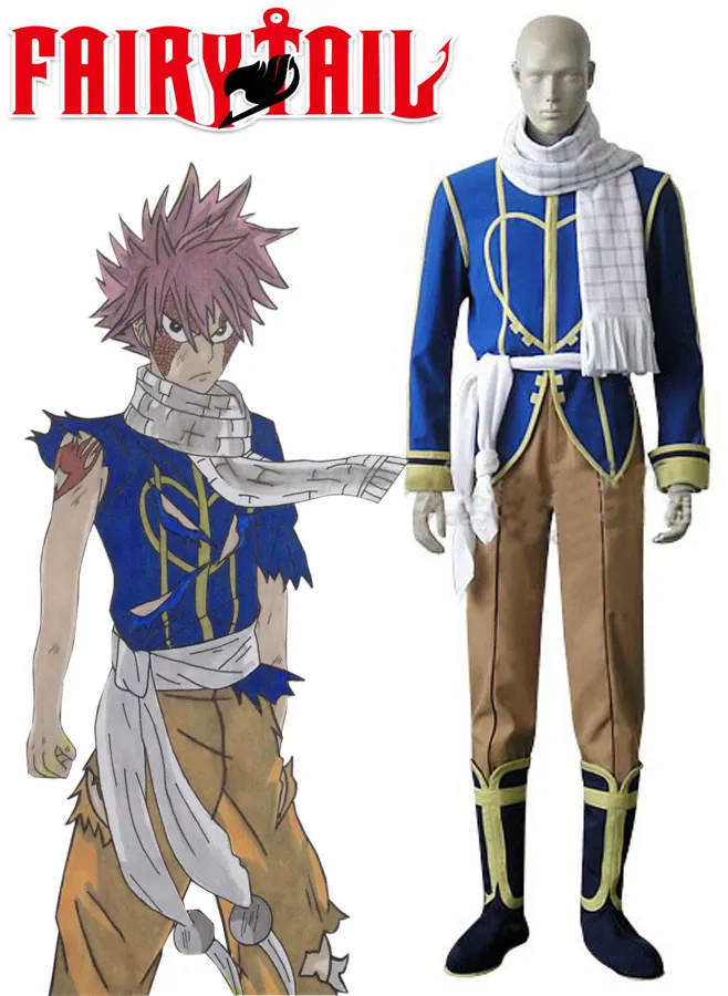 Anime Fairy Tail Natsu Dragneel Cosplay Costume