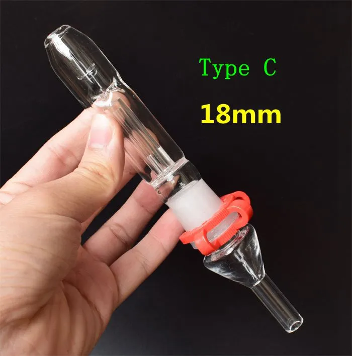 Palenie Mini Nectar Collector Glass Rury Z 10 MM 14mm 18mm Titanium Kwarcowy końcówki Oil Rig Koncentrat DAB Słomy do szkła Bong