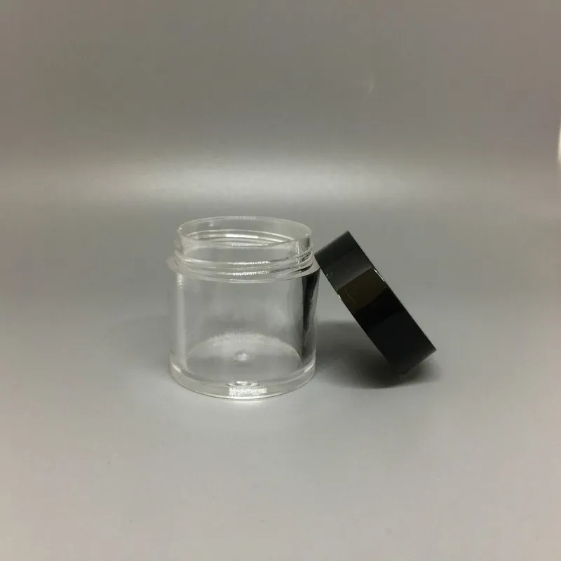 10 ML G Durchsichtiges Kunststofftopfglas Nachfüllbarer Kosmetikbehälter für Lidschatten-Make-up-Nagelpulverprobe