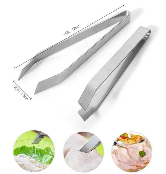 New Stainless Steel Fish Bone Tweezers Remover Pincer Puller Tongs Pick-Up Tool Crafts