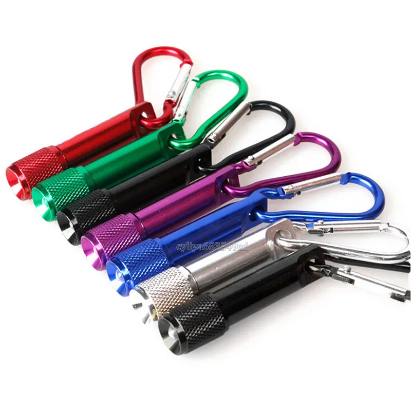 Best Portable Mini LED Flashlight Keychain Aluminum Alloy Torch with Carabiner Ring Keyrings LED mini Flashlight Mini-light 