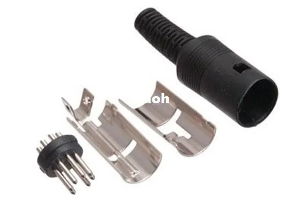 presa connettore din 4 pin 210 gradi in plastica con guida cavo spinotto presa connettore din 4 pin 210 gradi in plastica con guida cavo spinotto