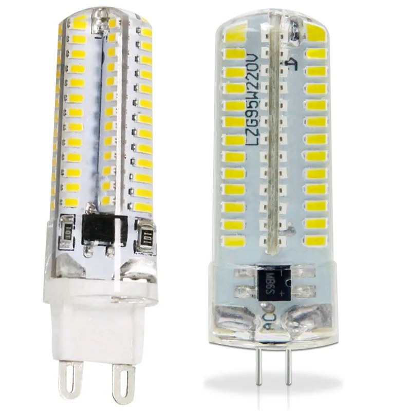 100PCS G9 G4 흰색/따뜻한 3W 3014 2835 SMD 64LED AC110V-130V AC220v-240V LED 램프 전구 샹들리에 램프 360 빔 각도 DHL 선박