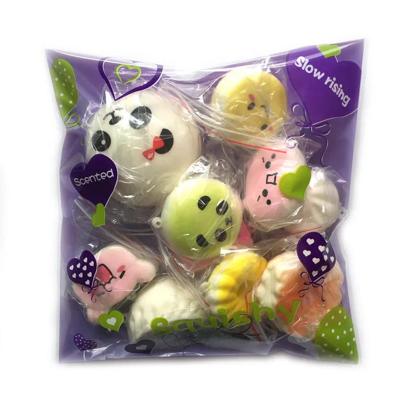 10 sztuk / opakowania Squishies Slow Rising Squishy Losowe SweetMeats Lody Ciasto Chleb Truskawkowy Chleb Charm Paski Miękkie Owoce Dzieci Zabawki 505