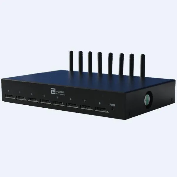 Testa prov SMPP GSM SMS -modem SMS Gateway Bulk SMS -enhet med HTTP API och Lifetime Tech Support 8 SIM 8 Ports2832