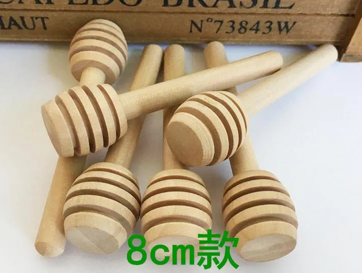 8cm de long Mini bâton de miel en bois Honey Dippers Party Supply Spoon Stick Honey Jar Stick Coffee