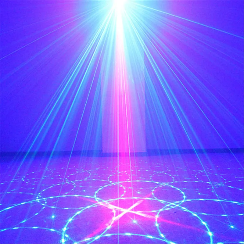 Nowy 3 obiektyw 40 Wzory Club Bar RGB Laser Niebieski LED Scena Oświetlenie DJ Home Party Pokaż Profesjonalny Projektor Light Disco