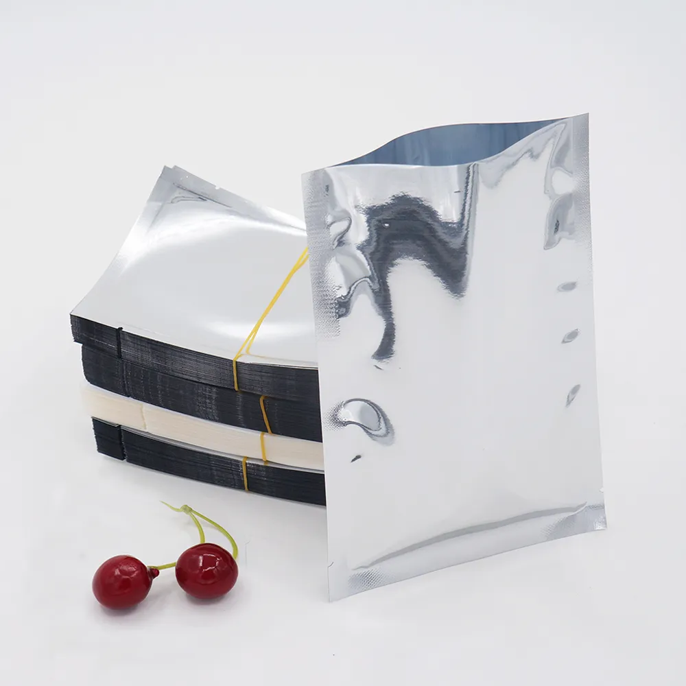 1624cm chapeamento de alumínio bolso plano selo térmico chapeamento saco de folha de alumínio armazenamento de alimentos cosméticos embalagem ponto 100 package4183660