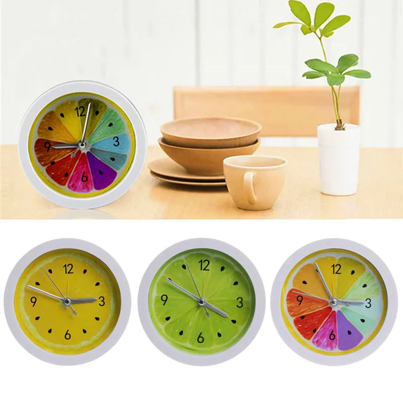 2017 new style rural Cool Lemon fruit alarm clock Modern minimalist desktop clocks lazy Watch clock ZA2865