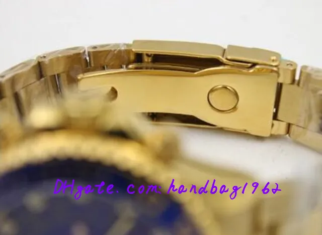 orologio di lusso uomini full oro ii regata regata automatica in acciaio inossidabile blu orologi blu orologi uomini immergiti orologi da polso5197743