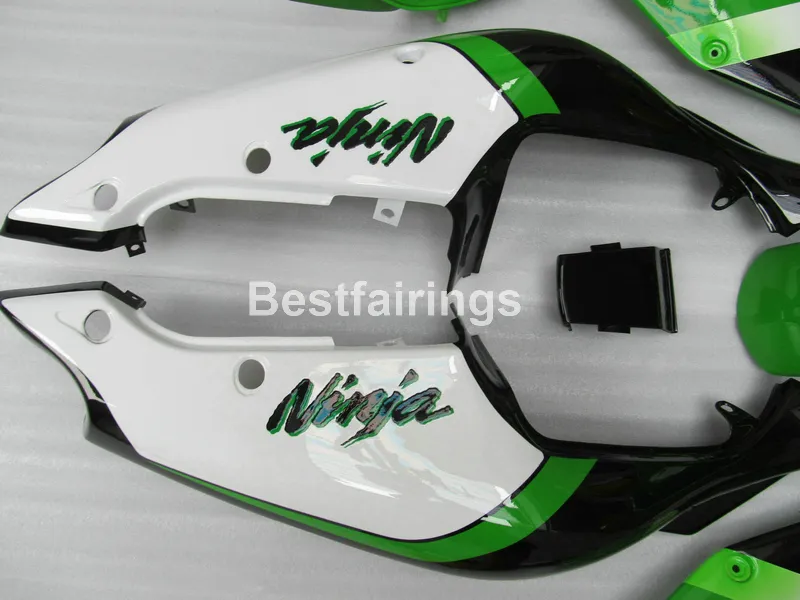 Kit carenatura completo in ABS carene Kawasaki Ninja ZX7R 1996-2003 verde bianco nero set ZX7R 96-03 TY62