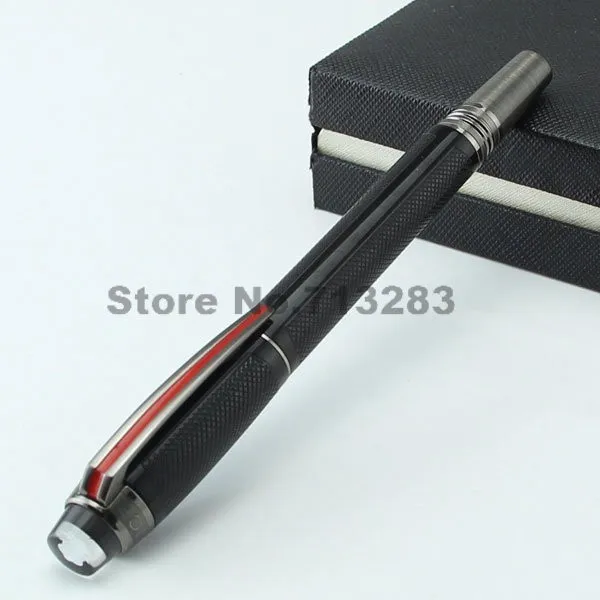 Begränsad upplaga Sällsynta hartsplätering Roller Ball Pen Borstade ytor och PVDCoated Fittings Brand Writing Ballpoint Pen Gifts7428104