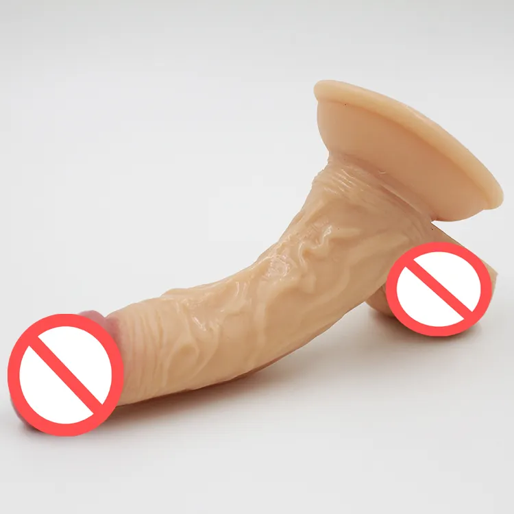 Großer realistischer Dildo, wasserfest, Fleisch, 20,4 cm, flexibler Penis mit strukturiertem Schaft und starkem Saugnapf, Sexspielzeug für Frauen