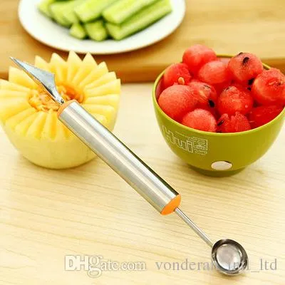 salada cortador Fruit colheres de melão goleadores faca esculpidas colher multifuncional ferramenta melancia inoxidável para cavar a bola cortada facas da fruta