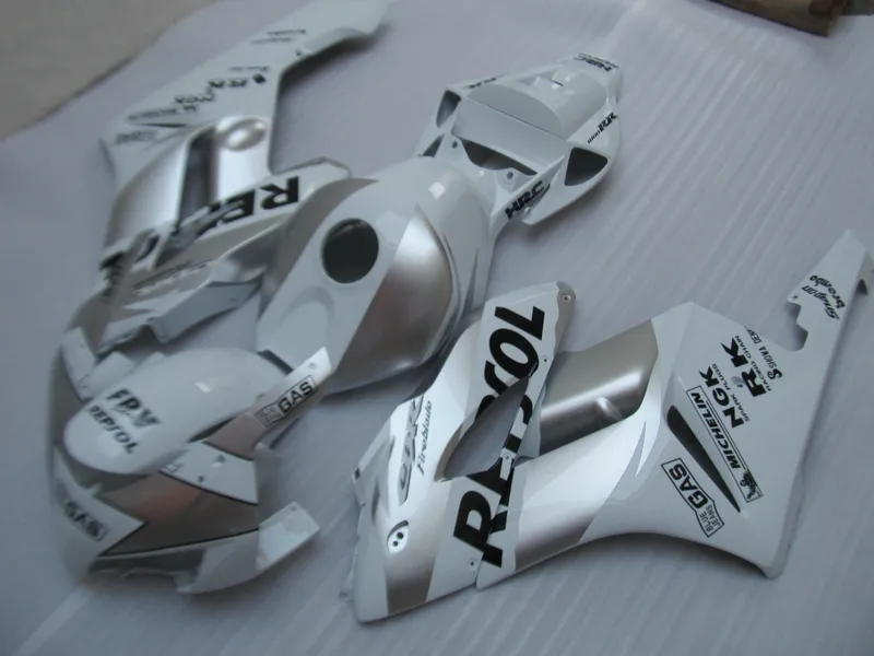 Инжекционный метод литья верхний продавая набор зализа для Honda CBR1000RR 04 05 серебряных белых зализов установил CBR1000RR 2004 2005 OT25