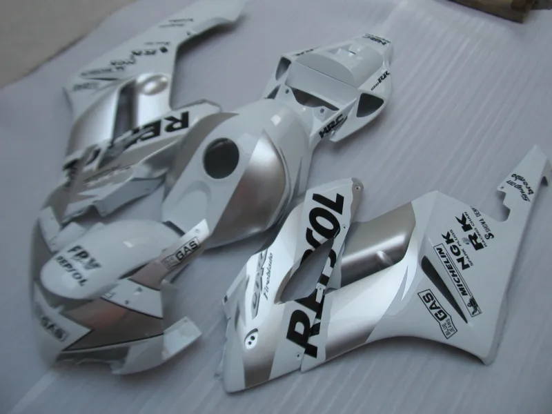 Kit carenatura per stampaggio ad iniezione più venduto per Honda CBR1000RR 04 05 set carenature bianco argento CBR1000RR 2004 2005 OT25